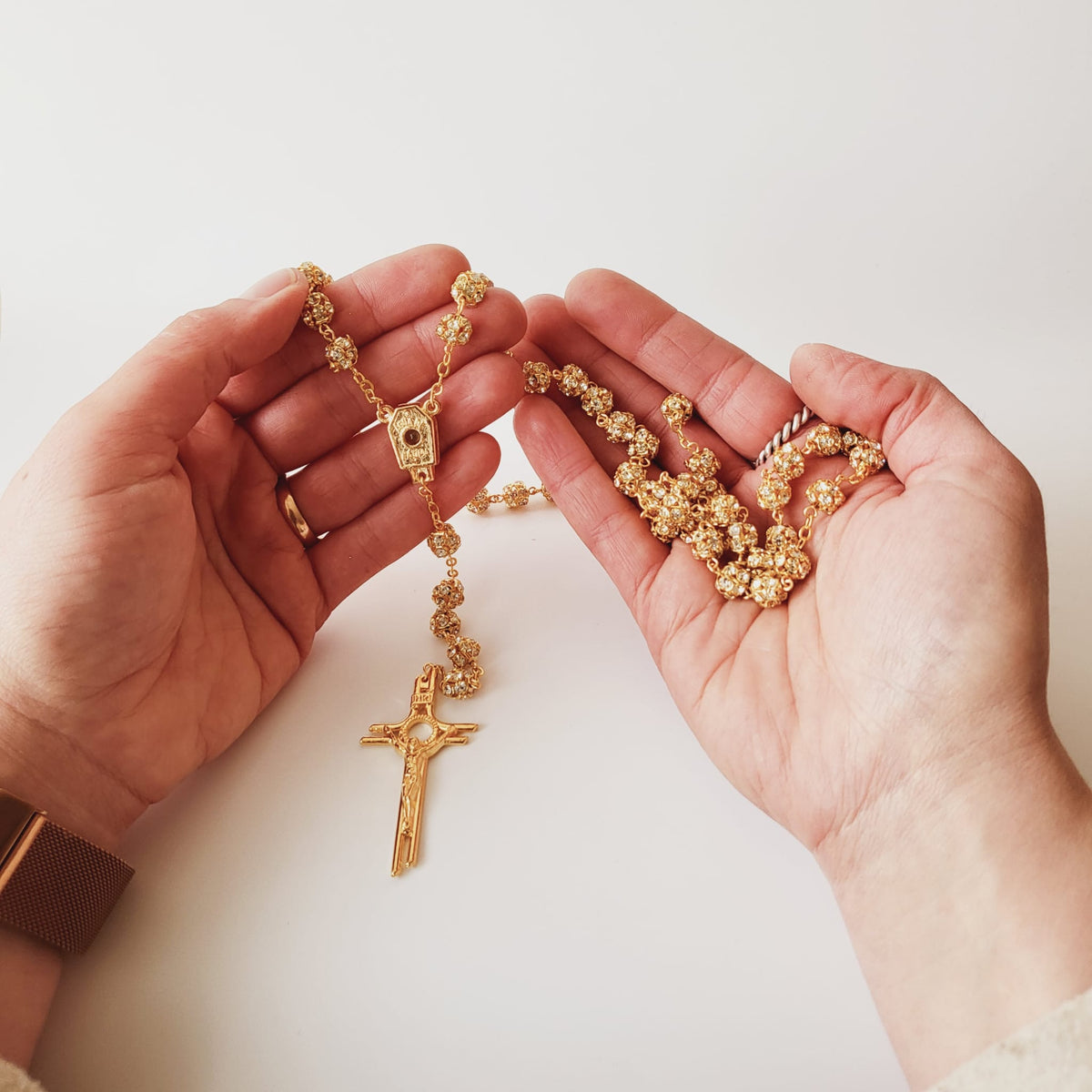 Gold rosaries for on sale sale