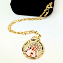 Load image into Gallery viewer, Our Lady of Fatima Necklace - Zirconia