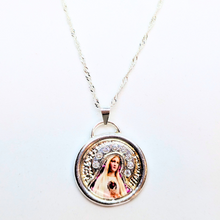 Load image into Gallery viewer, Our Lady of Fatima Necklace - Zirconia