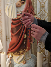 Cargar imagen en el visor de la galería, Blue Crystal and Gold Rosary