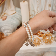 Load image into Gallery viewer, Pearl Rosary Bracelet