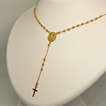 Cargar imagen en el visor de la galería, Rosary Necklace - Apparitions of Our Lady of Fatima - 19.2Kt Gold