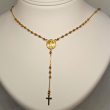 Cargar imagen en el visor de la galería, Rosary Necklace - Apparitions of Our Lady of Fatima - 19.2Kt Gold