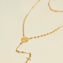 Cargar imagen en el visor de la galería, Rosary Necklace - Apparitions of Our Lady of Fatima - 19.2Kt Gold