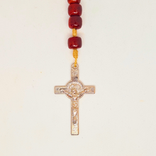 Cargar imagen en el visor de la galería, Saint Benedict Wood Decade Rosary