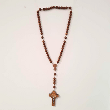 Load image into Gallery viewer, Saint Benedict Wood Wall Rosary