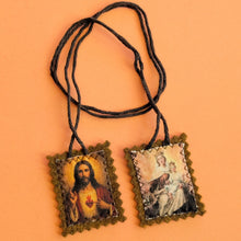 Load image into Gallery viewer, Our Lady of Mount Carmel Scapular - 100% Portuguese Wool