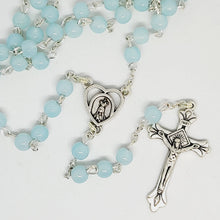 Load image into Gallery viewer, Light Glass Rosary - Blue