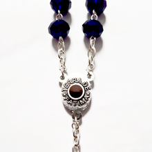 Load image into Gallery viewer, Blue Crystal Decade Rosary Bracelet