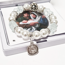 Cargar imagen en el visor de la galería, Holy Family Silver Blue Bracelet
