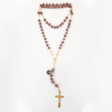 Cargar imagen en el visor de la galería, Murano Crystal Rosary - Golden Plated
