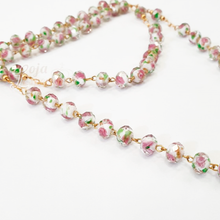 Cargar imagen en el visor de la galería, Murano Crystal Rosary - Golden Plated