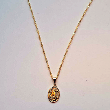 Load image into Gallery viewer, Necklace with Golden medal of Our Lady of Fatima Apparition
