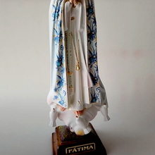 Cargar imagen en el visor de la galería, Our Lady of Fatima - Blue Flowers - Crystal eyes - 11.8'' | 30cm