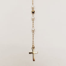 Cargar imagen en el visor de la galería, Pearl Golden Our Lady of Fatima Rosary