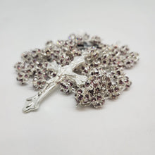 Load image into Gallery viewer, Premium Silver Medal of Fatima Rosary - Pink