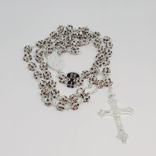 Load image into Gallery viewer, Premium Silver Medal of Fatima Rosary - Pink