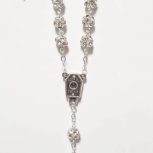 Cargar imagen en el visor de la galería, Premium Silver with Translucent Crystals Rosary of Fatima