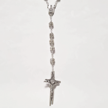 Cargar imagen en el visor de la galería, Premium Silver with Translucent Crystals Rosary of Fatima