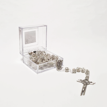 Cargar imagen en el visor de la galería, Premium Silver with Translucent Crystals Rosary of Fatima