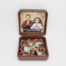 Cargar imagen en el visor de la galería, Saint Francisco and Saint Jacinta Wood Rosary