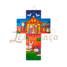 Load image into Gallery viewer, Wall Cross - Nativity Scene for Kids