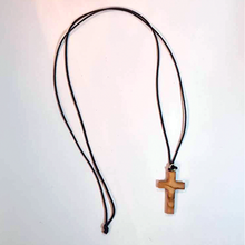 Cargar imagen en el visor de la galería, Wood Cross Necklace