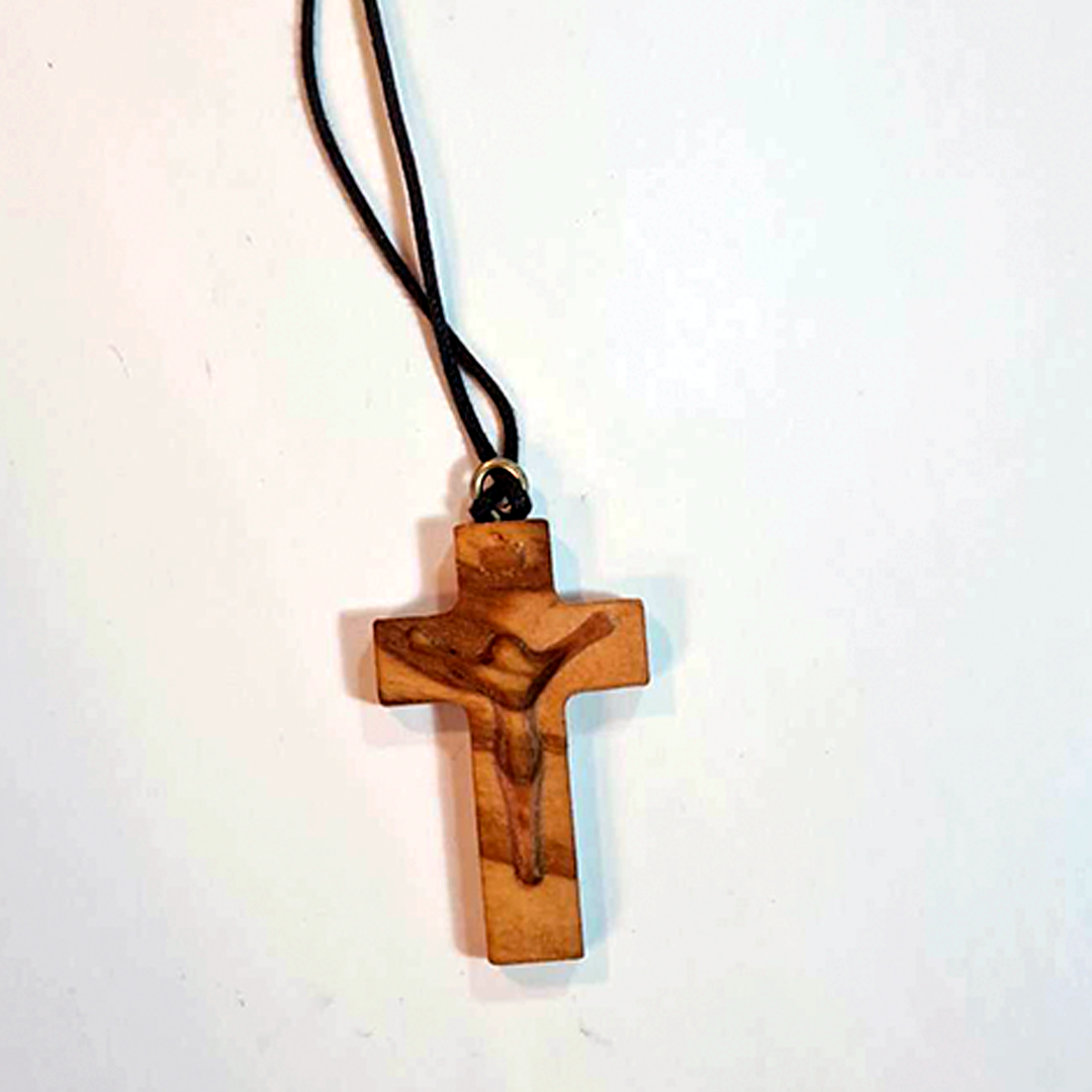 Wood Cross Necklace 