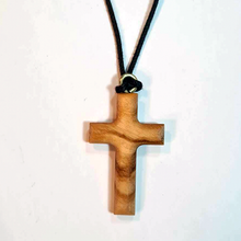Cargar imagen en el visor de la galería, Wood Cross Necklace