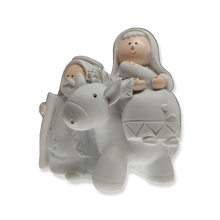 Load image into Gallery viewer, White Nativity Set - Flight to Egypt | 1.54'' | 4cm