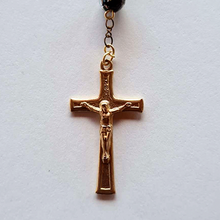Cargar imagen en el visor de la galería, Centennial Black & Gold Murano Rosary