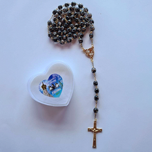Cargar imagen en el visor de la galería, Centennial Black & Gold Murano Rosary