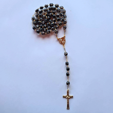 Cargar imagen en el visor de la galería, Centennial Black & Gold Murano Rosary