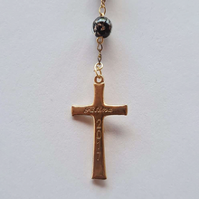 Cargar imagen en el visor de la galería, Centennial Black & Gold Murano Rosary
