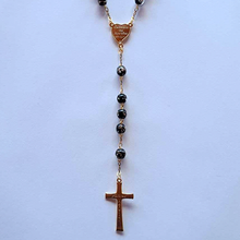 Cargar imagen en el visor de la galería, Centennial Black & Gold Murano Rosary