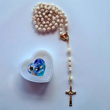 Cargar imagen en el visor de la galería, Centennial Cream & Gold Murano Rosary