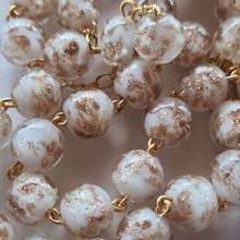 Cargar imagen en el visor de la galería, Centennial Cream & Gold Murano Rosary