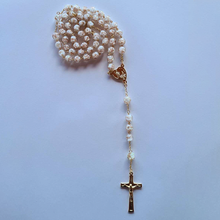 Cargar imagen en el visor de la galería, Centennial Cream & Gold Murano Rosary