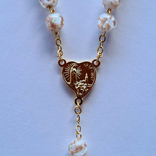 Cargar imagen en el visor de la galería, Centennial Cream & Gold Murano Rosary