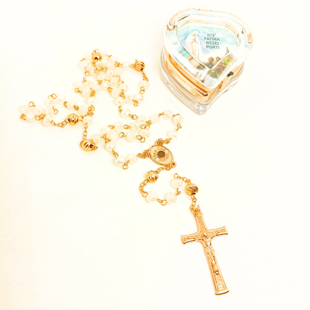 Apparitions of Fatima Rosary - Heart Box