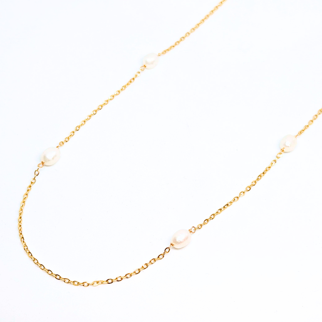 19.2Kt Gold Freshwater Pearl Necklace