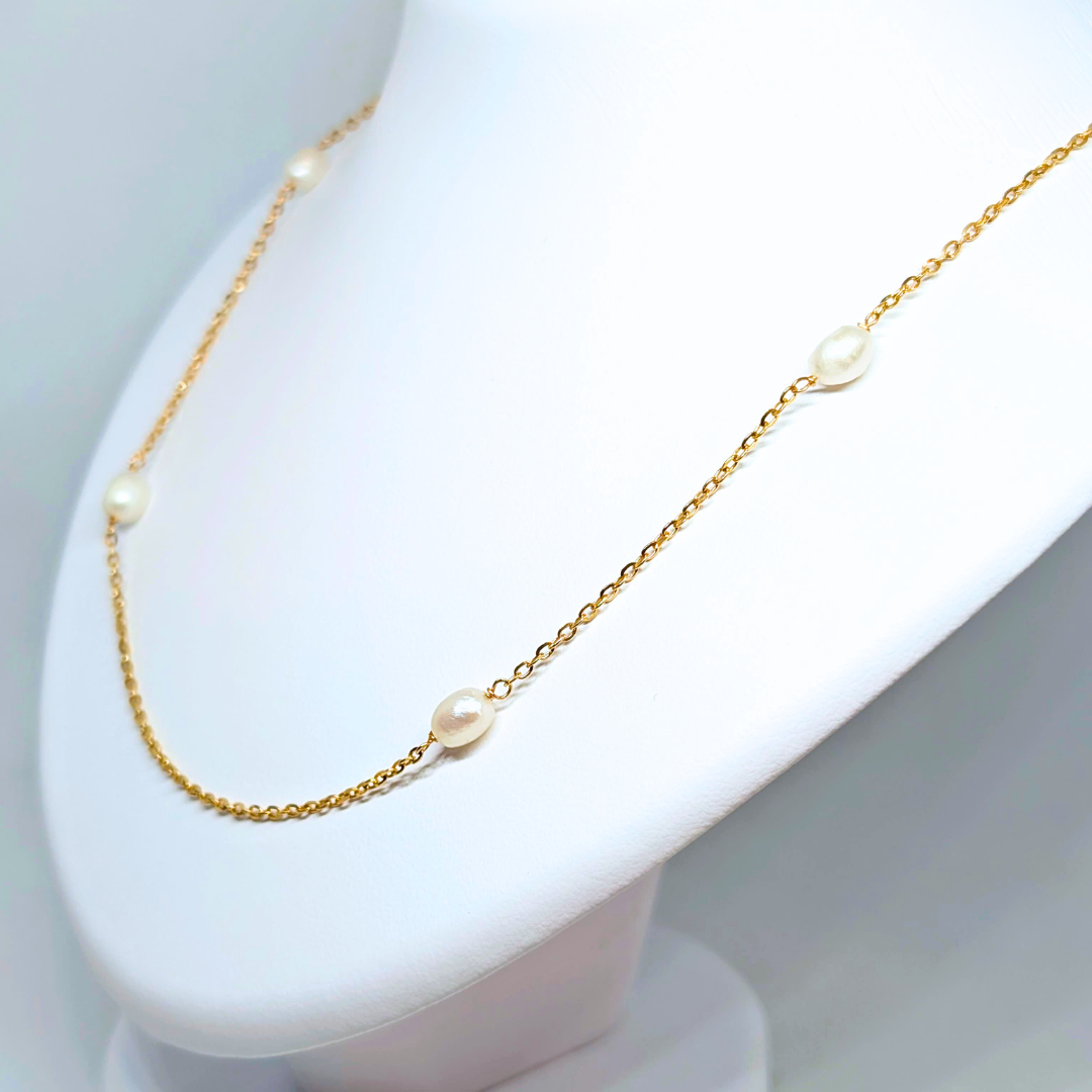 19.2Kt Gold Freshwater Pearl Necklace