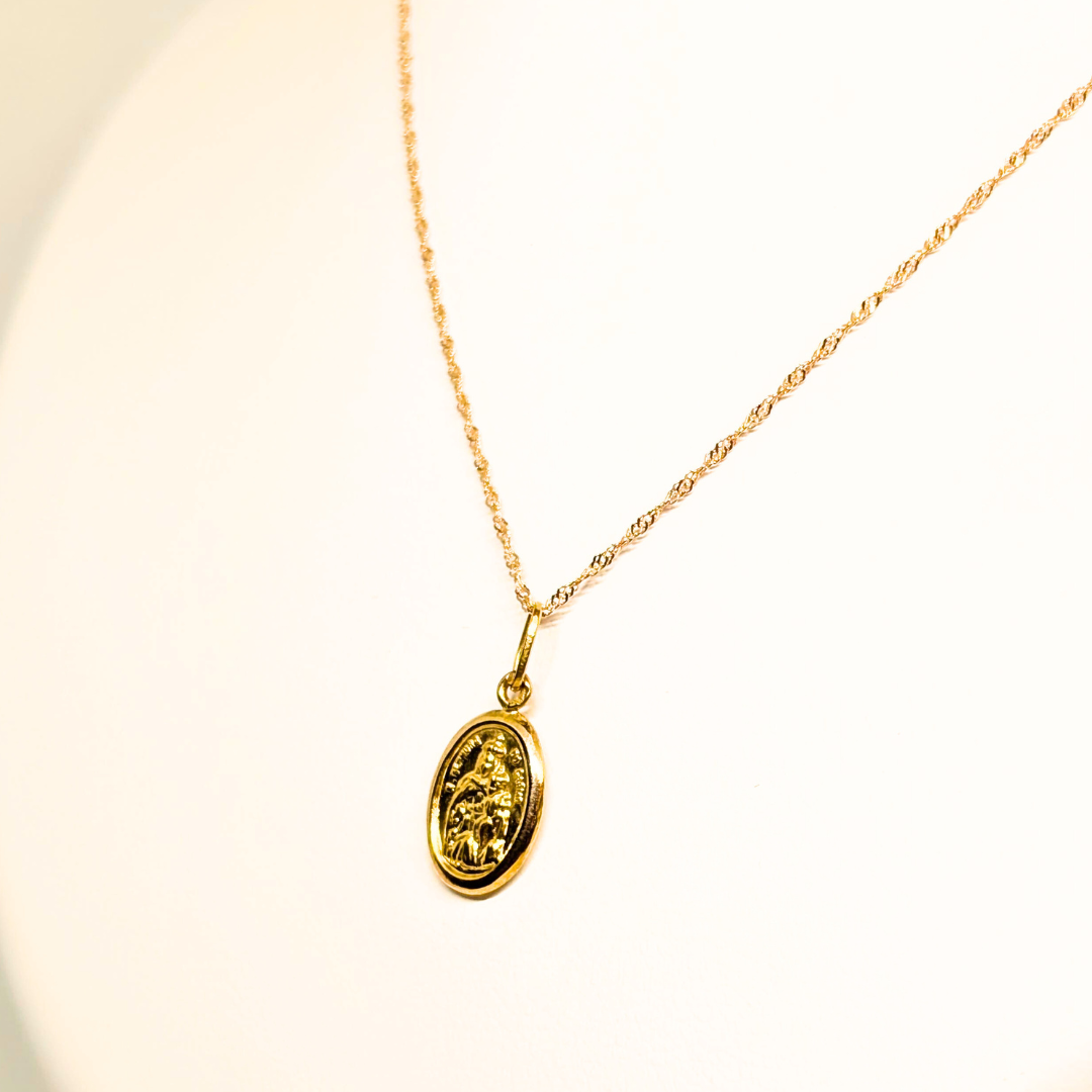 19.2Kt Gold Our Lady of Mount Carmel Necklace