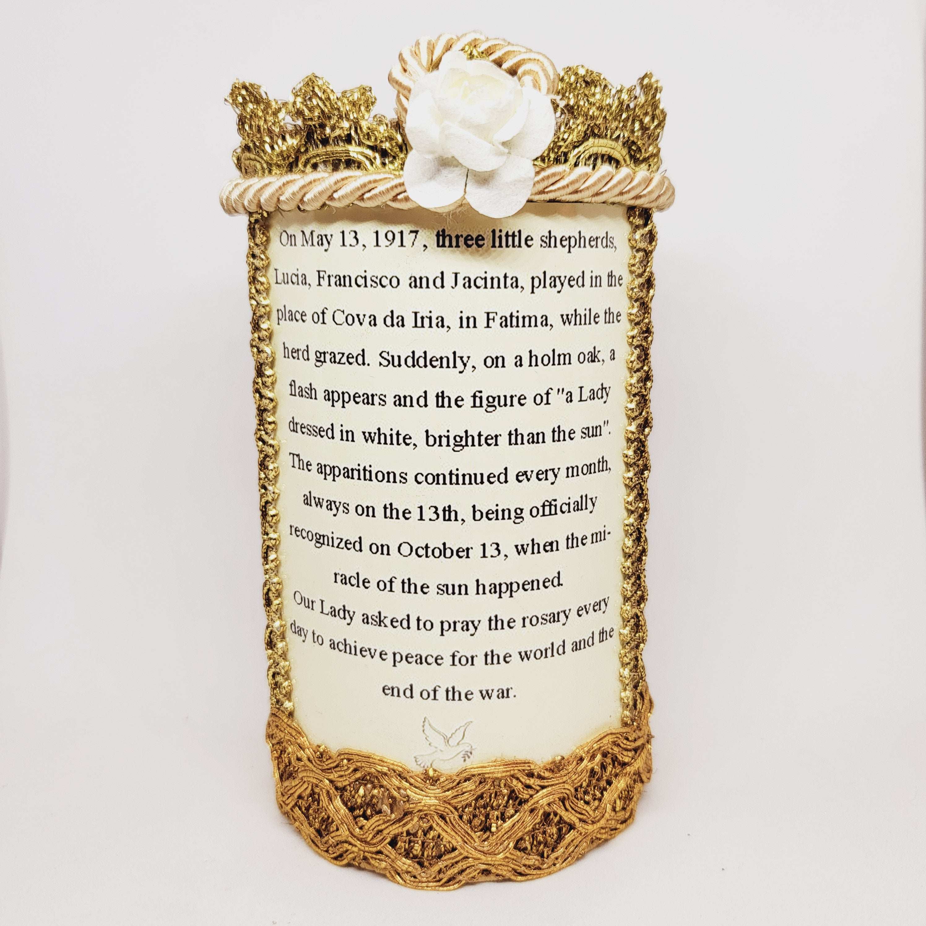 Our Lady of Fatima Candle holder