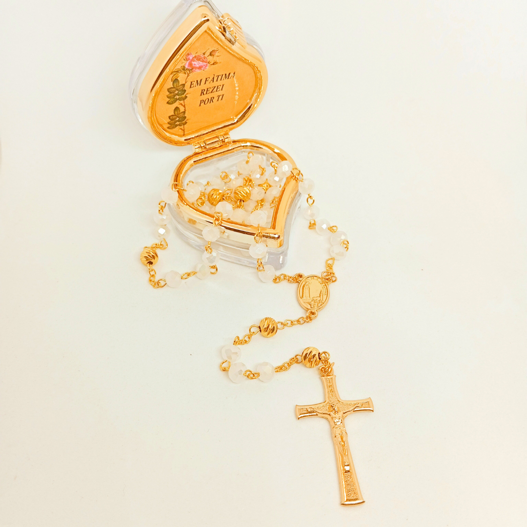 Apparitions of Fatima Rosary - Heart Box