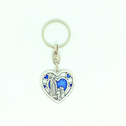 Apparitions Of Our Lady of Fatima Heart Keychain