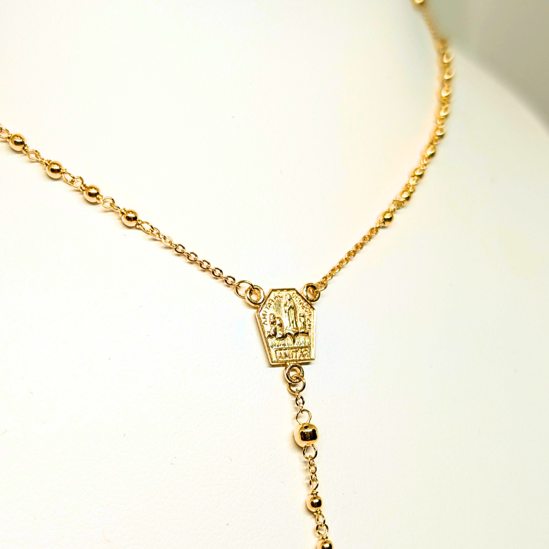 Apparitions Rosary Necklace [9Kt Gold]