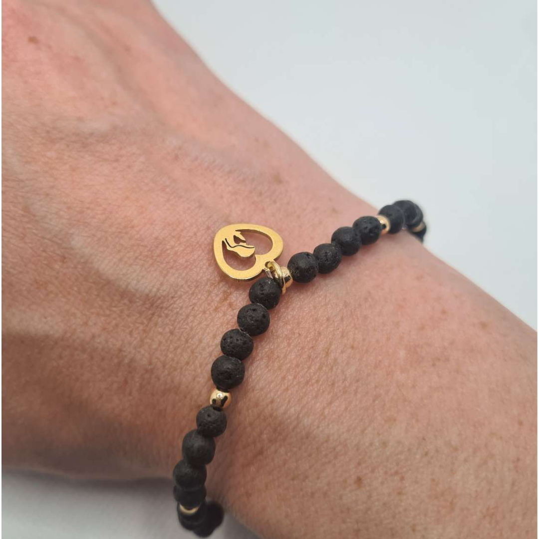 Black and Golden Mother of Heaven Bracelet