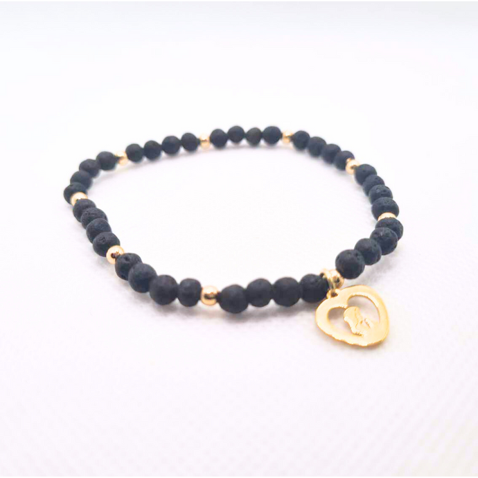 Black and Golden Mother of Heaven Bracelet