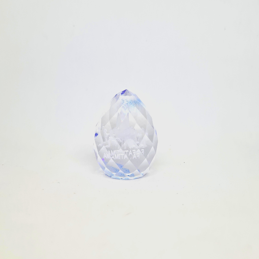 Crystal Glass with Fatima Apparition [1.57'' | 4cm]